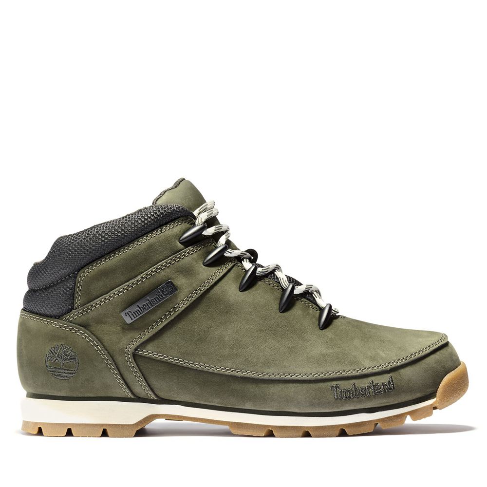 Timberland Παπούτσια Πεζοπορίας Ανδρικα Ελιά - Euro Sprint Mid - Greece 8746012-QX